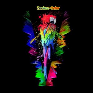 t shirt zanimo color perroquet