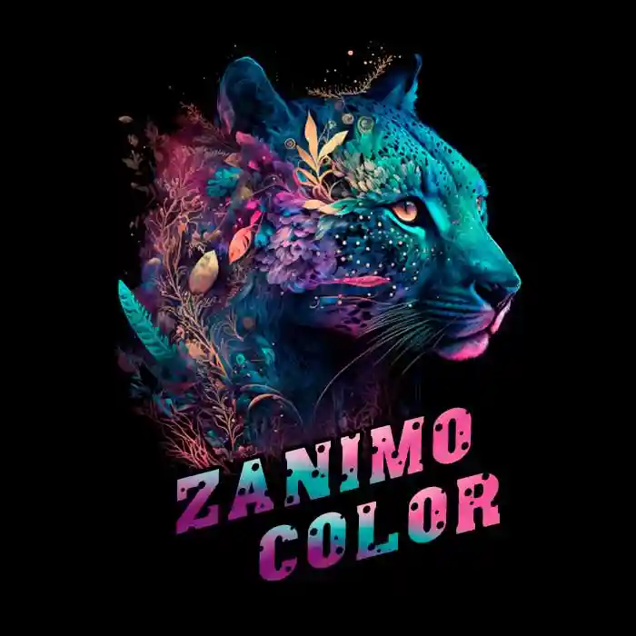 t shirt zanimo color leopard