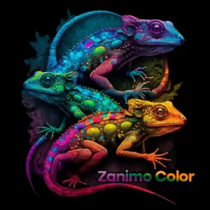 t shirt zanimo color lion 3