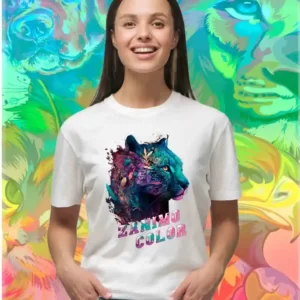 t shirt zanimo color leopard