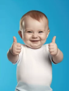 bébé avec body blanc