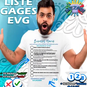 t shirt liste gages evg